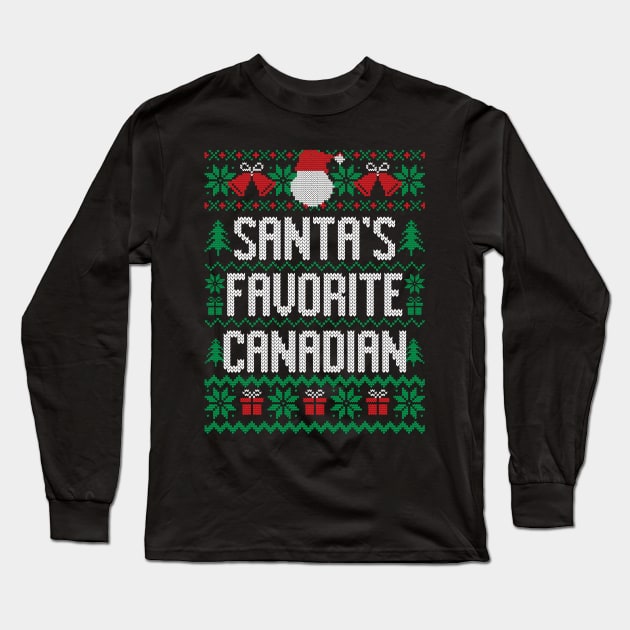 Santa's Favorite Canadian Long Sleeve T-Shirt by Saulene